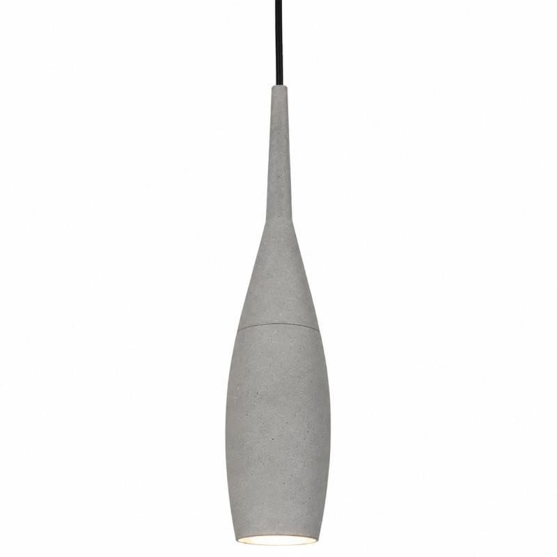 Pendente TKS Kalyx COR CONCRETO 1L Mini Dicróica MR11 Ø50x210mm 2054 PREN