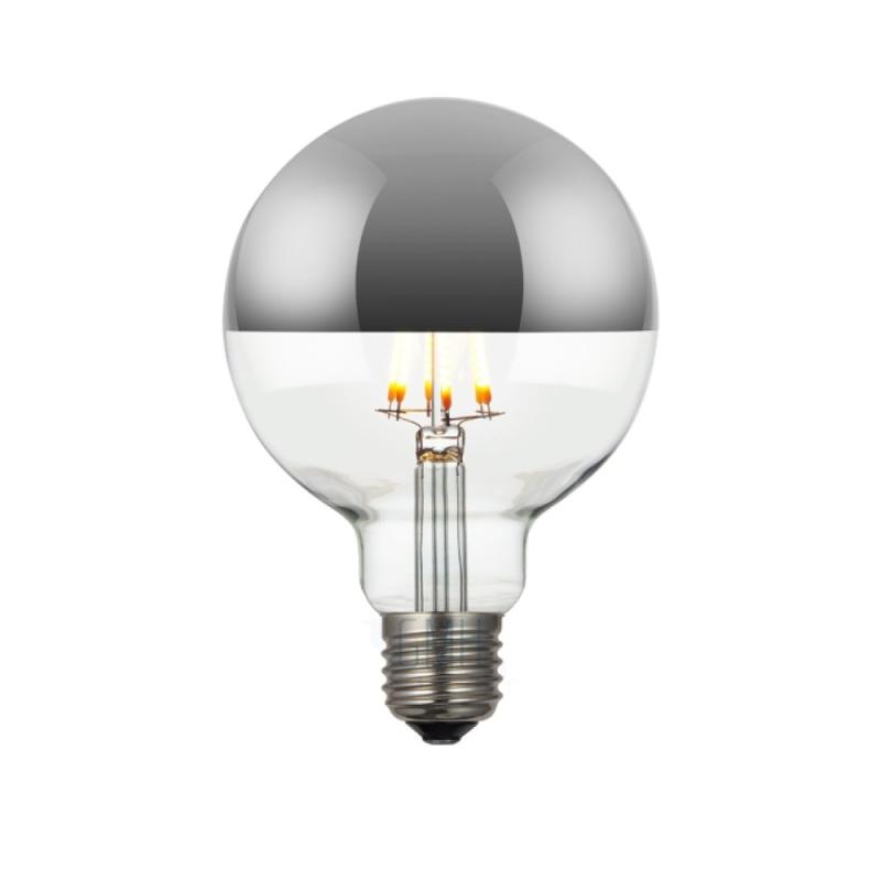 Lâmpada GMH G95 Defletora Prata 6 watts Bivolt 2200K LG95D-6W PREN
