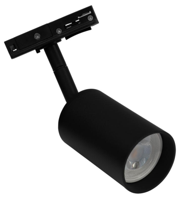 Spot para Trilho Evoled Focus Dicróica Preto Antiofuscante Ø54,5x170x81mm LE-4127 PREN