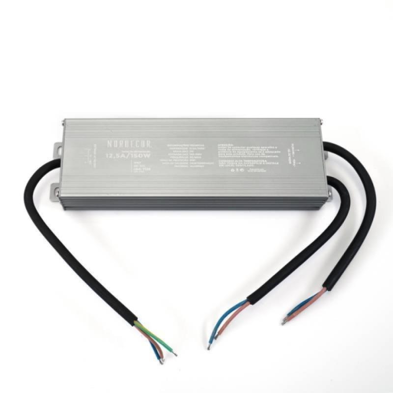 Fonte 12V Nordecor Nord IP67 Externo 12,5A 150 watts Bivolt 7139 PREN