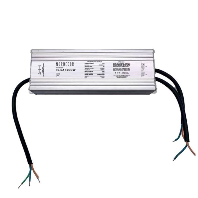 Fonte 12V Nordecor Nord IP67 Externo 16,6A 200 watts Bivolt 7270 PREN