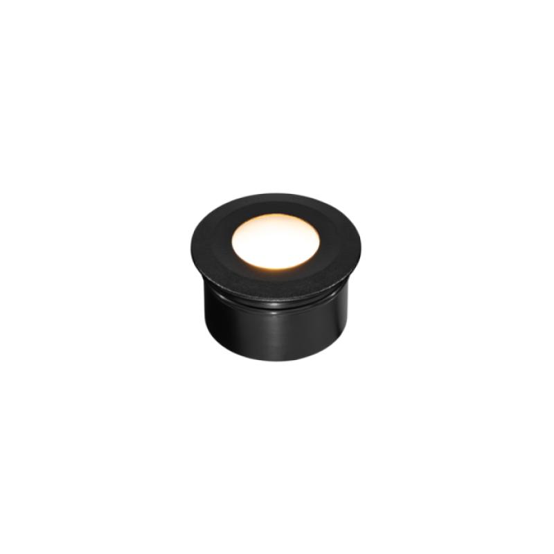 Mini Balizador Direct Light Redondo Preto 0,5 watts 2700K Bivolt IRC90 IP66 Ø44mm DL EB3 PREN
