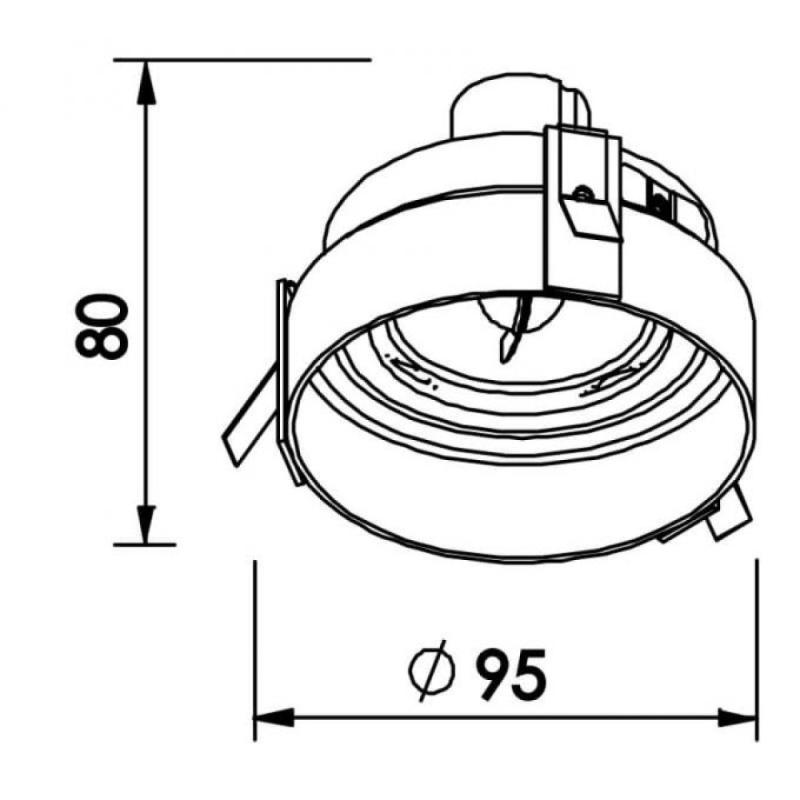 Embutido Direcional Newline No Frame II Redondo Branco 1L AR70 Ø95x80mm IN60541 PREN