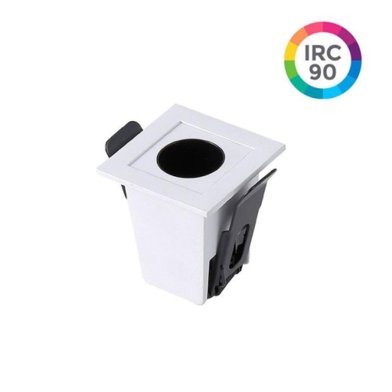 Embutido Nordecor Downlight Powerus Branco e Preto 2 watts 3000K IRC90 38° Bivolt 46x46x52mm 6369 PREN
