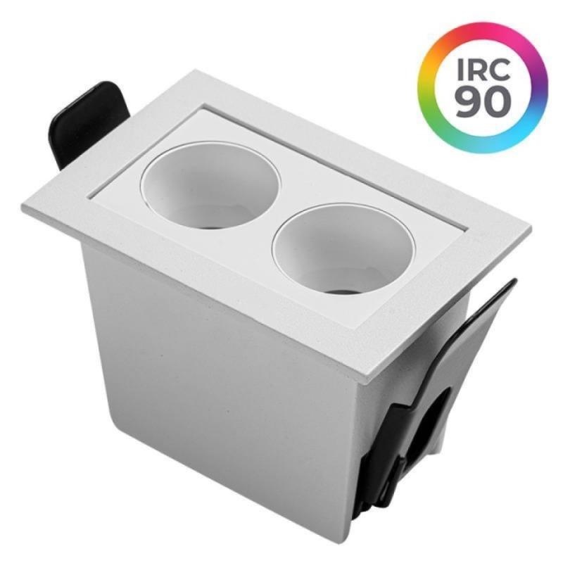 Embutido Nordecor Downlight Powerus 2 Focos 4 watts Branco 4000K IRC90 35° Bivolt 69x46x52mm 6784 PREN