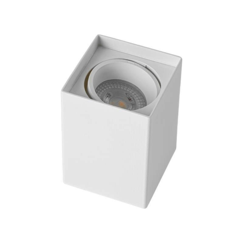 Spot Sobrepor Nordecor Loyo Quadrado 1L MR16 Branco 66x66x100mm 6952 PREN
