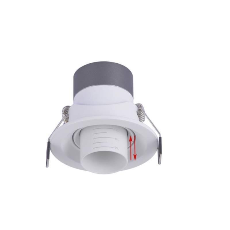 Embutido Nordecor Lova 5 watts 2700K 15°-60° Sof Branco Ø75x58mm IRC97 Bivolt 6450 PREN