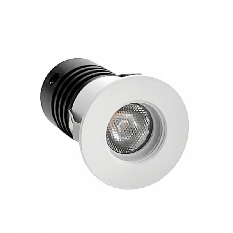 Mini Embutido Nordecor Auko Redondo 1 watts 3000K 30° Branco Ø25x38x22mm IRC90 Bivolt 6536 PREN