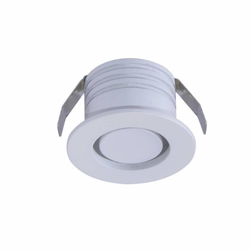 Mini Spot Embutido Nordecor Nobi Redondo 3 watts 3000K Branco Ø43x28mm 6439 PREN