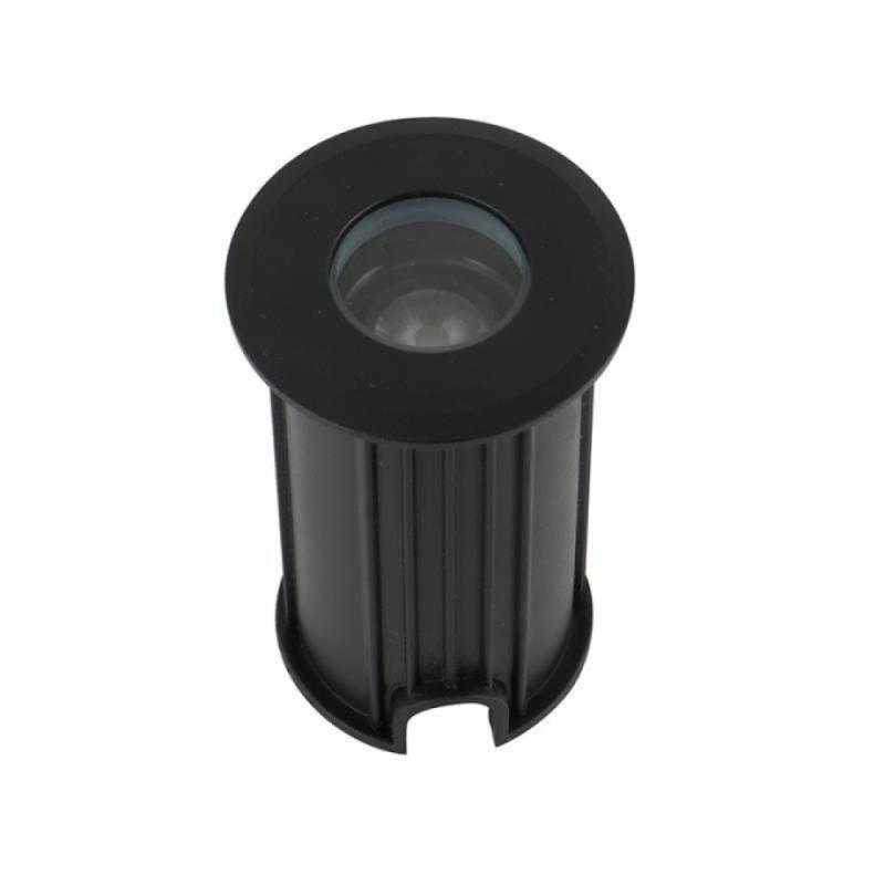 Embutido de Solo Nordecor Mies 2 watts 15° IP67 3000K Preto Bivolt Ø52x80mm 6441 PREN