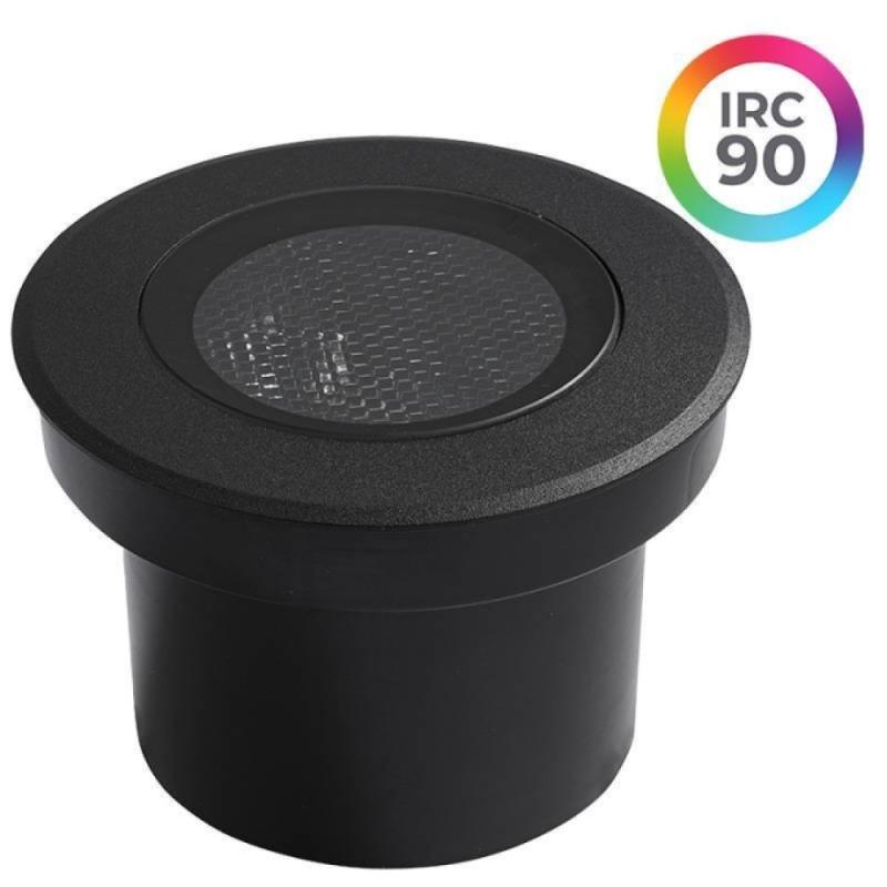 Embutido de Solo Nordecor Senf 15 watts 12° 2700K IP67 Preto Bivolt Ø125x90mm 6845 PREN