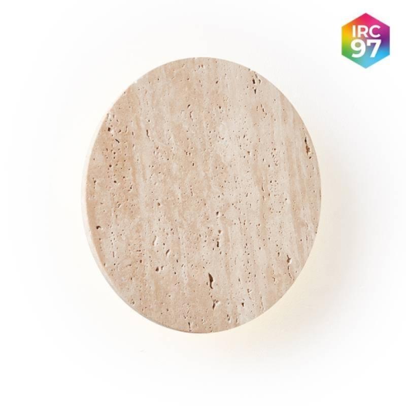 Arandela Nordecor Tivo Sole 6 watts 3000K IRC97 Mármore Travertino Ø150mm 90005 PREN