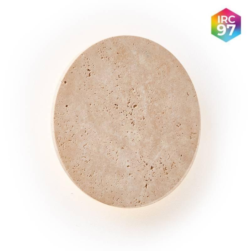 Arandela Nordecor Tivo Sole 10 watts 3000K IRC97 Mármore Travertino Ø250mm 90006 PREN