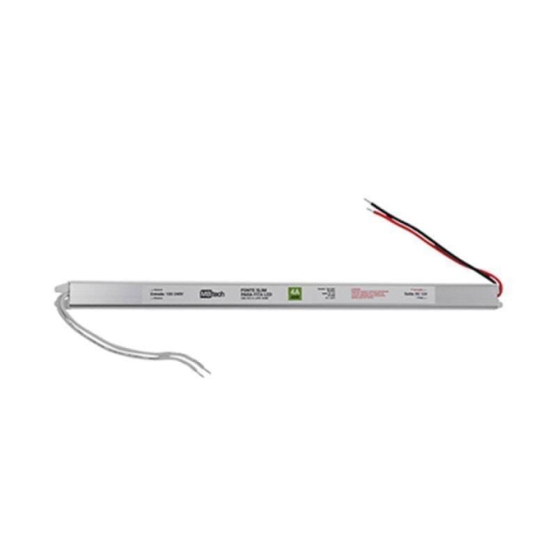 Fonte 24V Slim Nordecor 2A 48 watts IP20  312x18x18mm (Ultra Fina) 7068 PREN