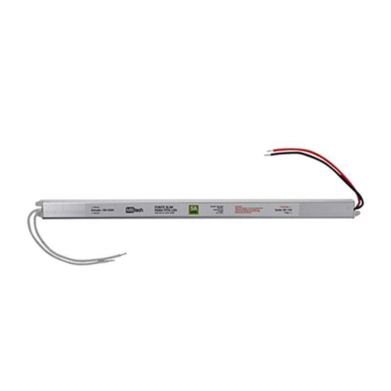 Fonte 24V Slim Nordecor 2,5A 60 watts IP20  312x18x18mm (Ultra Fina) 7069 PREN