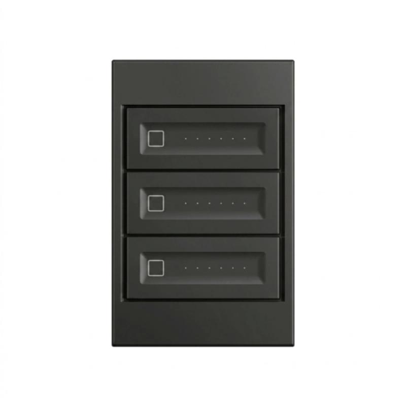 Dimmer Stella S. Touch 0-10V Triplo Policarbonato Preto STO25006PTO