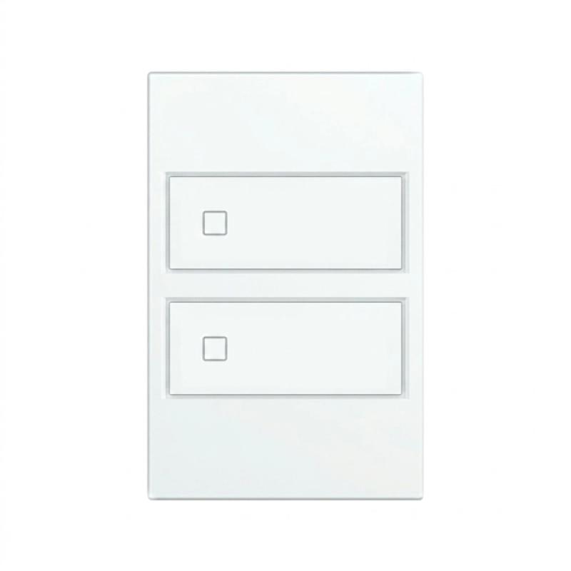 Interruptor Stella Duplo S. Touch Policarbonato Branco STO25012BR