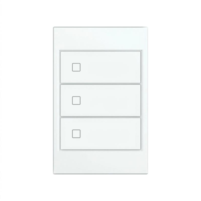 Interruptor Stella Triplo S. Touch Policarbonato Branco STO25013BR