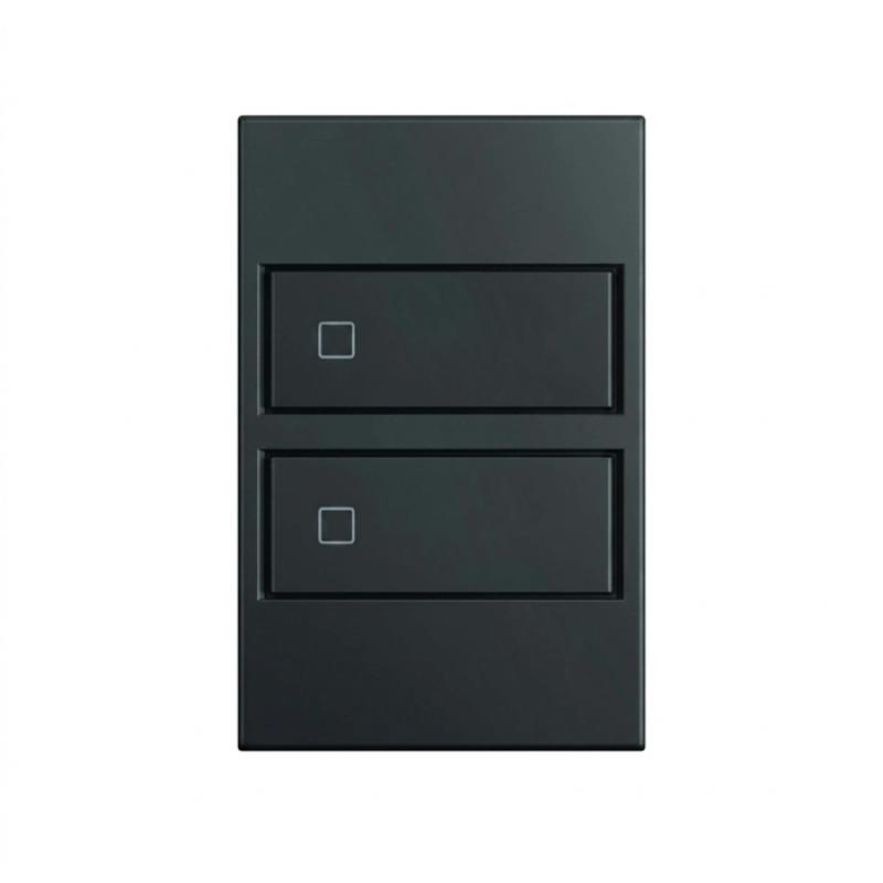 Interruptor Stella Duplo S. Touch Policarbonato Preto STO25012PTO