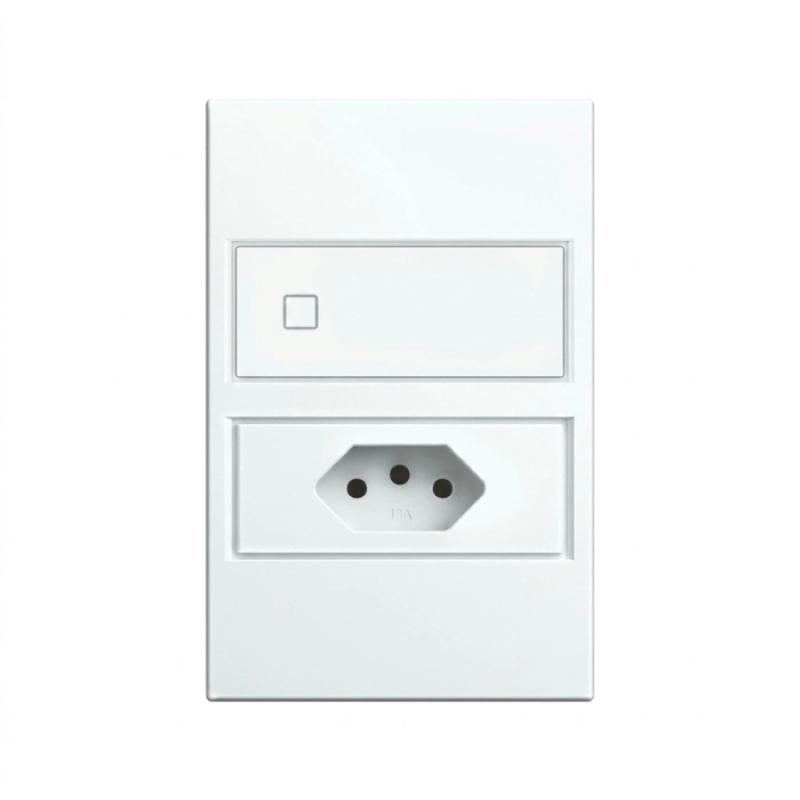 Interruptor + Tomada Stella S. Touch Policarbonato Branco 10A STO25022BR