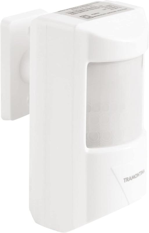 Sensor de Presença Tramontina Branco Articulado Fotocélula Frontal 180° PREN
