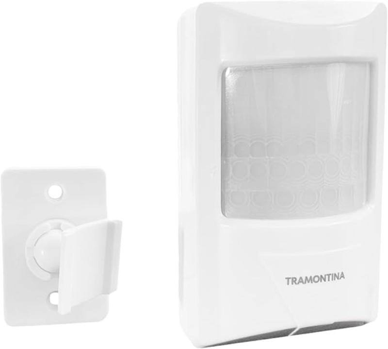 Sensor de Presença Tramontina Branco Articulado Fotocélula Frontal 180° PREN