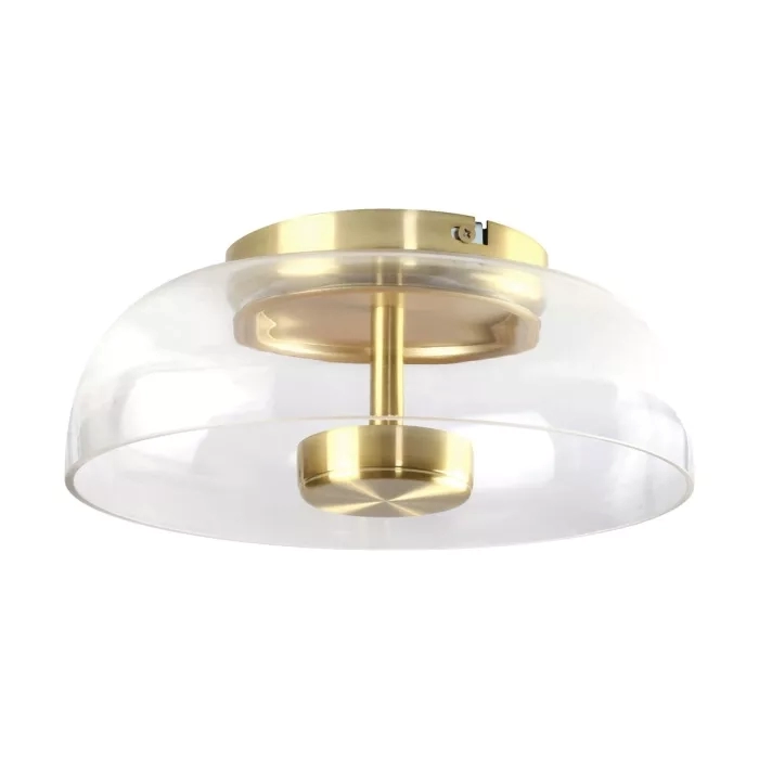Plafon Spotline Dalli Vidro Cristal e Metal Dourado 5 watts 3000K Ø228x99mm Bivolt 1183/1 PREN