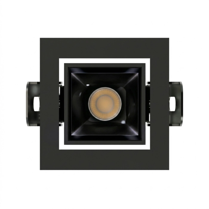 Spot Embutir Stella Square Micro 3 watts 15° 2700K Direcional Preto e Black Piano IRC90 50x57x57mm STL25362BR/27