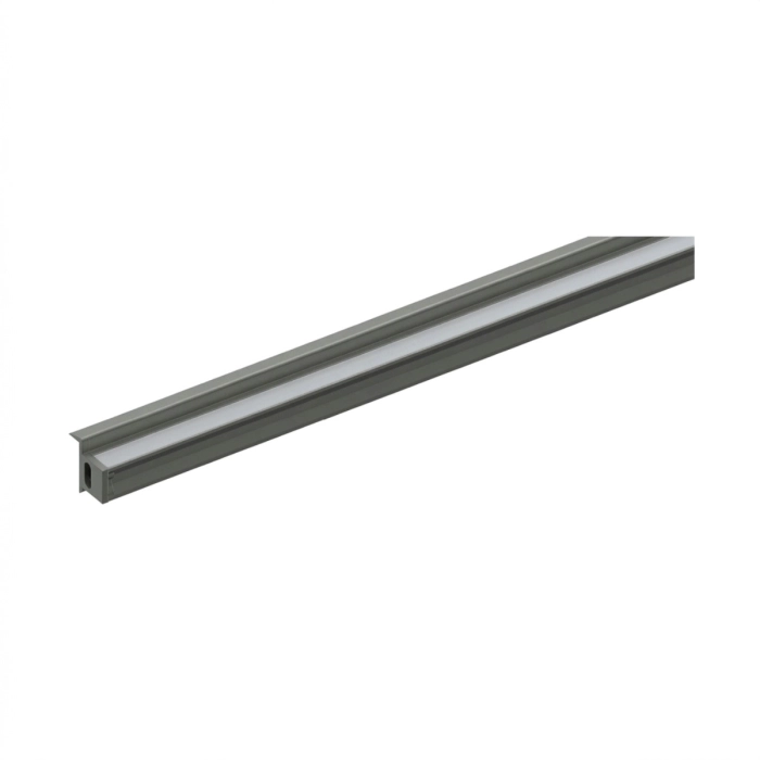 Perfil de Embutir Móbili Shelf Stella Linear Difuso Amplo Cinza Escuro 15,7x1000x17,5mm STL25350GR