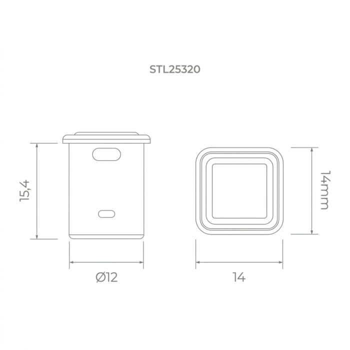 Acessório Móbili Stella Touch Dimmer Channel Control ABS Branco 12V 154x14x14mm STL25320BR