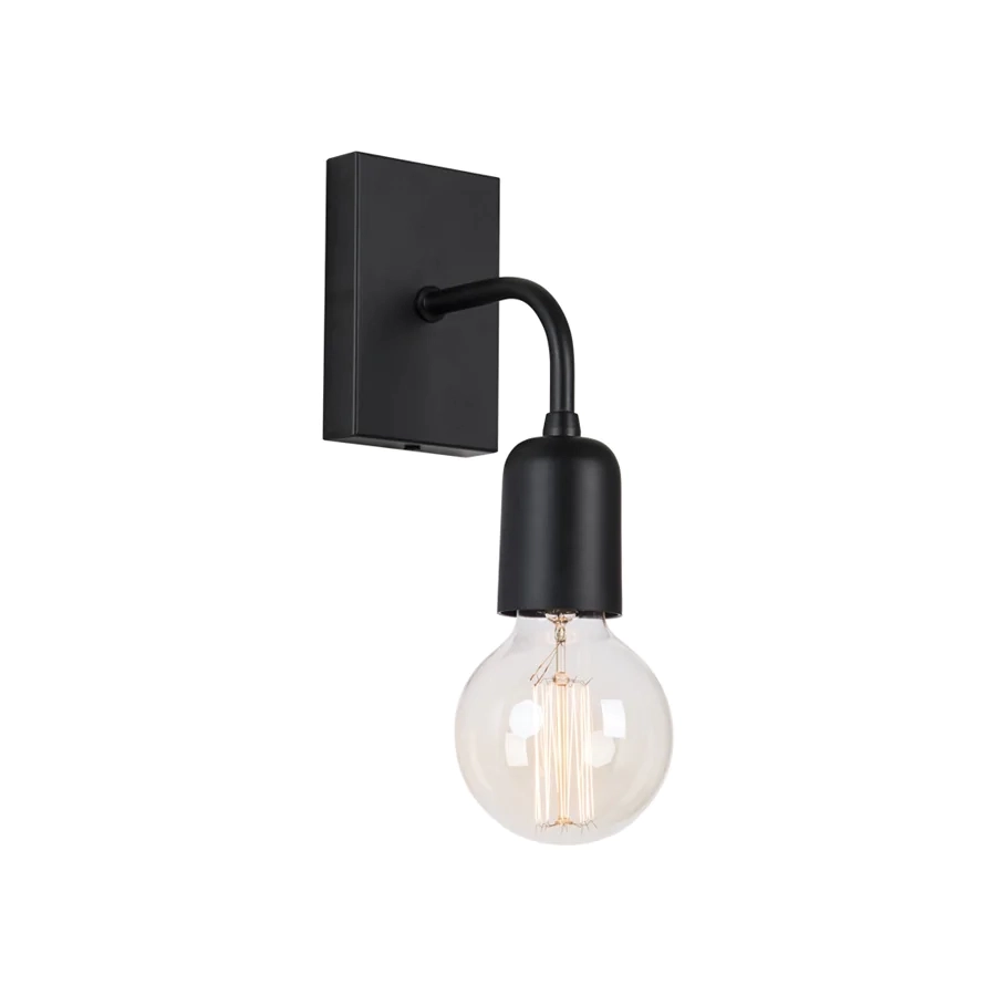 Arandela Metal Domado Thomas 1L E27 180x70x120mm Preto 5970 PREN