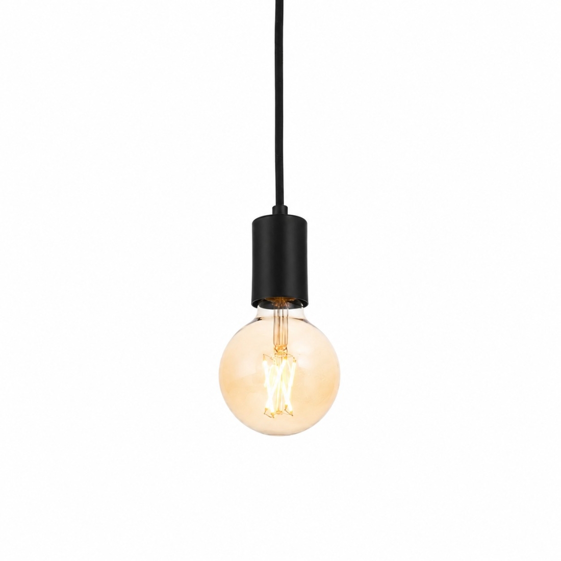 Pendente Itamonte Socket PRETO 1L E27 Ø45mm Cabo:1500mm 136/1 PREN