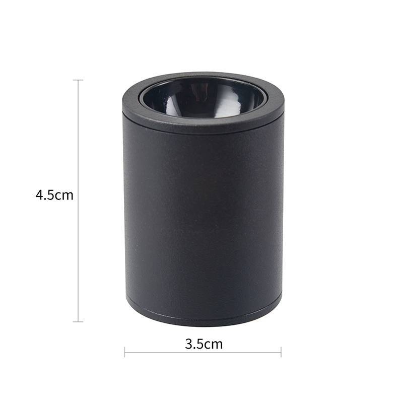 Mini Spot Sobrepor Nordecor Klor M Redondo 3 watts 3000K 24° Preto Ø35x45mm Bivolt 6590 PREN