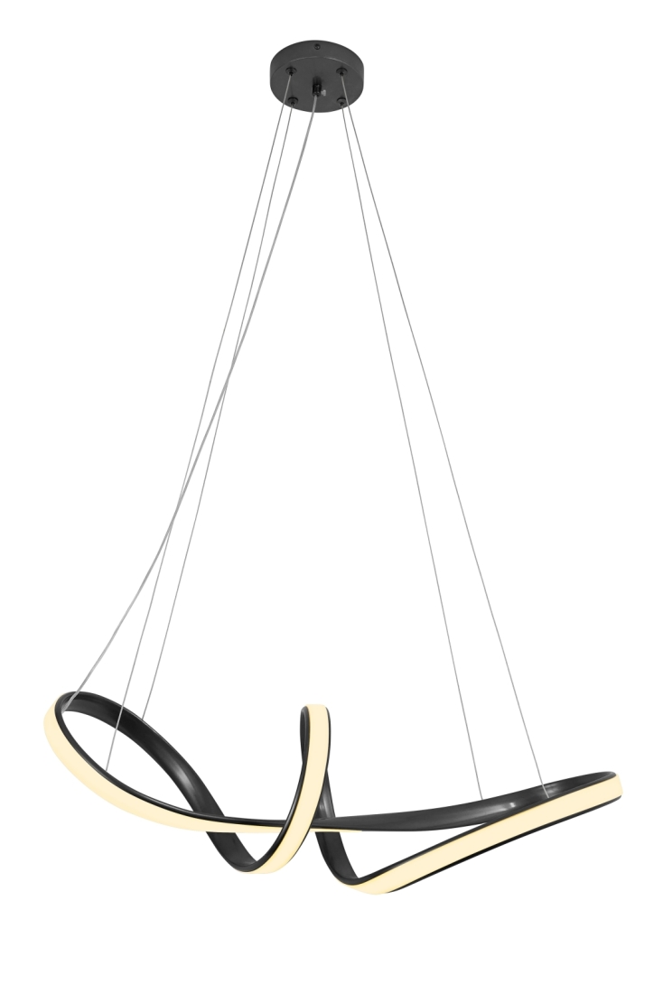 Pendente GMH Potenza Preto 45 watts 3000K Bivolt 190x190x630mm P-POTENZA-PRETO PREN