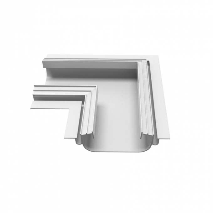 Perfil Embutido Newline Line Up Dupla Direita/Esquerda 187x187x40mm SCPELD000 PREN