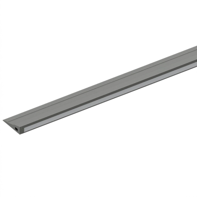 Perfil de Sobrepor Móbili Washer Stella Linear Difusor Estreito Amplo Cinza Escuro 26,5x1000x7,8mm STL25348GR