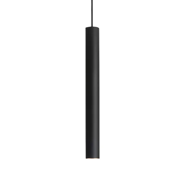 Pendente Newline Lisse PRETO 1L Dicróica MR16 Ø56x295mm IN50800 PREN