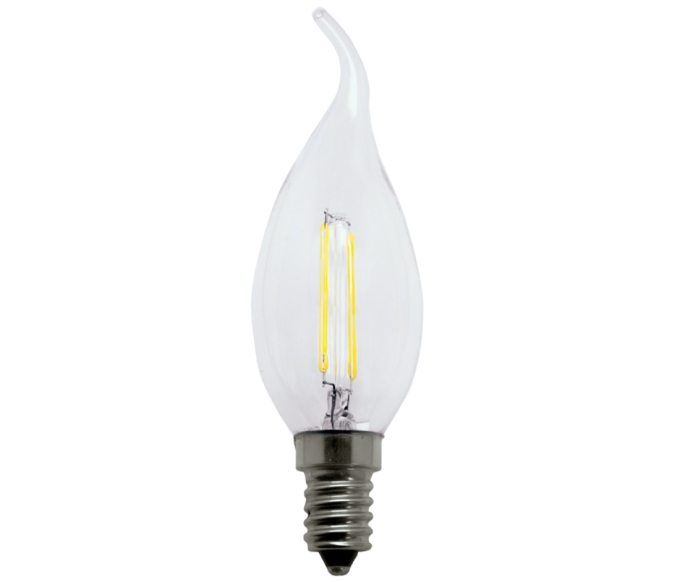 Lâmpada Opus Vela Chama Filamento Bivolt 4 watts E14 2400K Ø35x123mm OPS 31859 PREN
