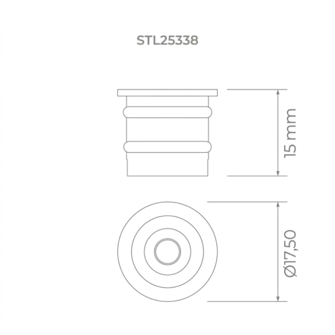 Spot de Embutir LED Móbili Micro Stella Branco 1 watt 3000K 12V IRC 90 20° 15xØ17,5mm STL25338BR/30