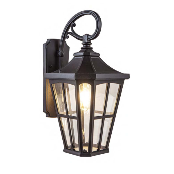 Arandela Lighting Store Colonial Alumínio Fundido e Vidro Transparente 1L E27 250x290x480mm LO-1448 PREN