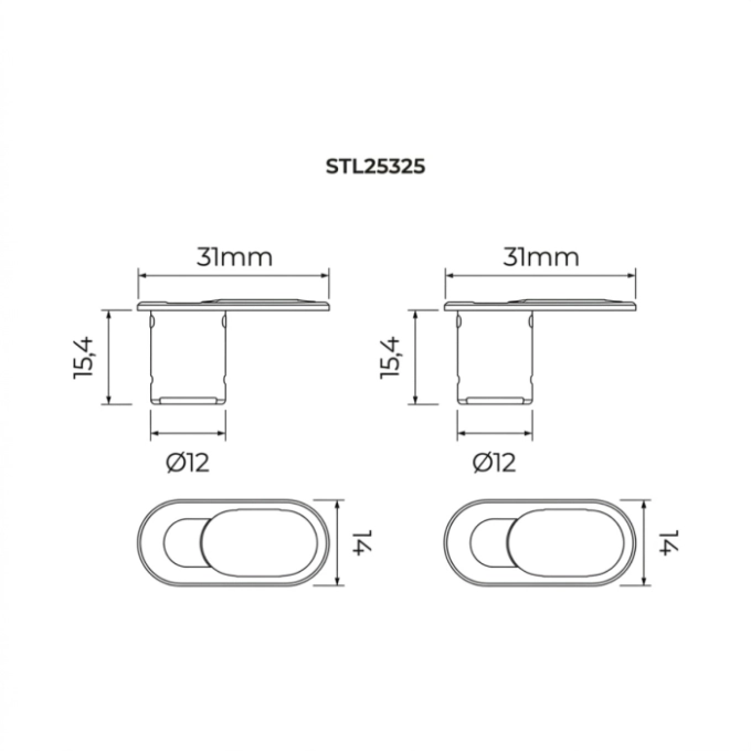 Acessório Móbili Stella Sensor de Porta Duplo Channel Control Branco ABS 12V 154x31x14mm STL25325