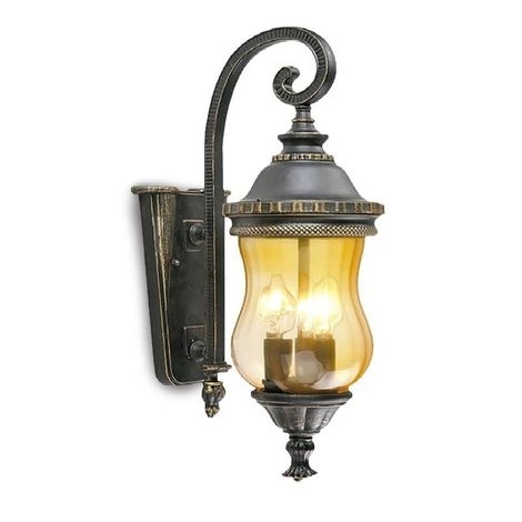 Arandela Lighting Store Alumínio Fundido e Vidro Âmbar 2L E14 250x540mm LO-1271 PREN
