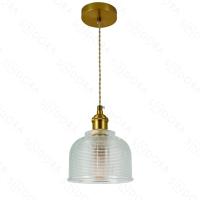 Pendente Sindora Metal Bronze e Vidro Transparente 1L E27 150x110mm DCD04036 PREN