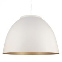 Pendente TKS Kalil Meia Esfera Branco com Interior Dourado 1L E27 Ø450x280x2000mm 1805 PREN