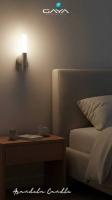 Arandela Gaya Candle 1 watt Recarregável 3000K Branco 180mm 1422