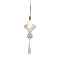 Pendente Sindora Metal Cromado e Virdro Champagne 1L G4 350x100mm DCD02039 PREN