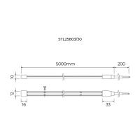 Fita Led Stella 24V Thermo 10 watts/mt 3000K 12mm IRC96 IP68 (Rolo 5 metros) STL25803/30