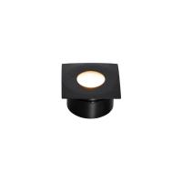 Mini Balizador Direct Light Quadrado Preto 0,5 watts 2700K Bivolt  IRC90 IP66 44x44mm DL EB4 PREN