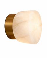 Arandela GMH Niva Marmore e Metal Gold 8 watts  3000K Bivolt Ø100mm A-NIVA-10-GOLD PREN