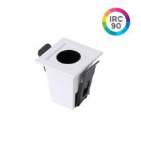 Embutido Nordecor Downlight Powerus Branco e Preto 2 watts 3000K IRC90 38° Bivolt 46x46x52mm 6369 PREN